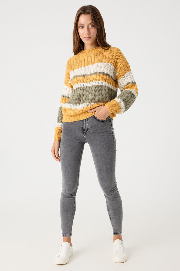 Inside Jersey Punto Rayas amarillo