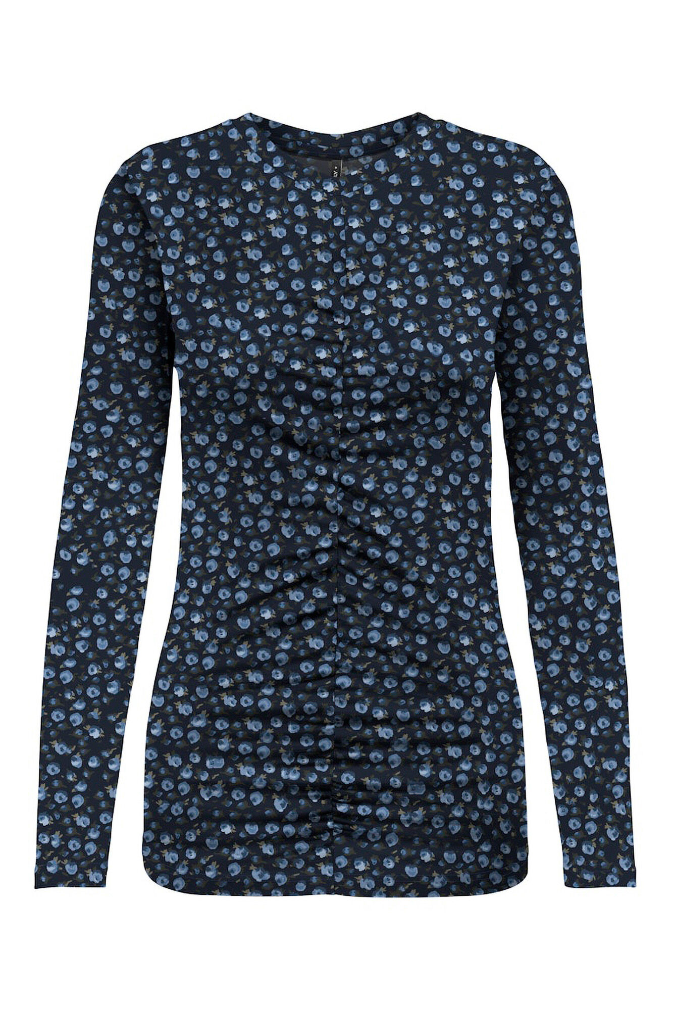 Only Top fruncido estampado floral