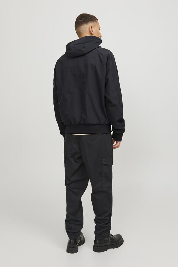 Jack & Jones Chaqueta bomber capucha negro