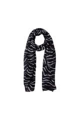 Springfield Schal mit Zebra-Print. schwarz