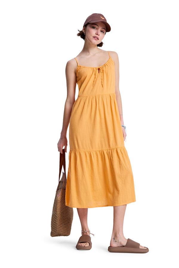 Roxy Vestido de corte evas&eacute; naranja
