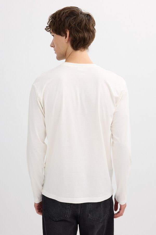 Inside Long sleeve graphic T-shirt white