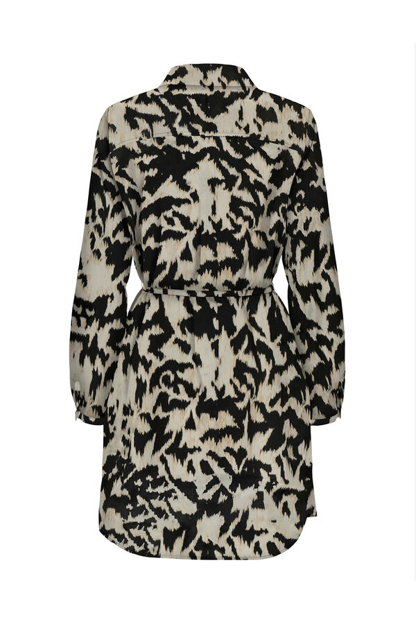 Only Vestido curto camiseiro bege