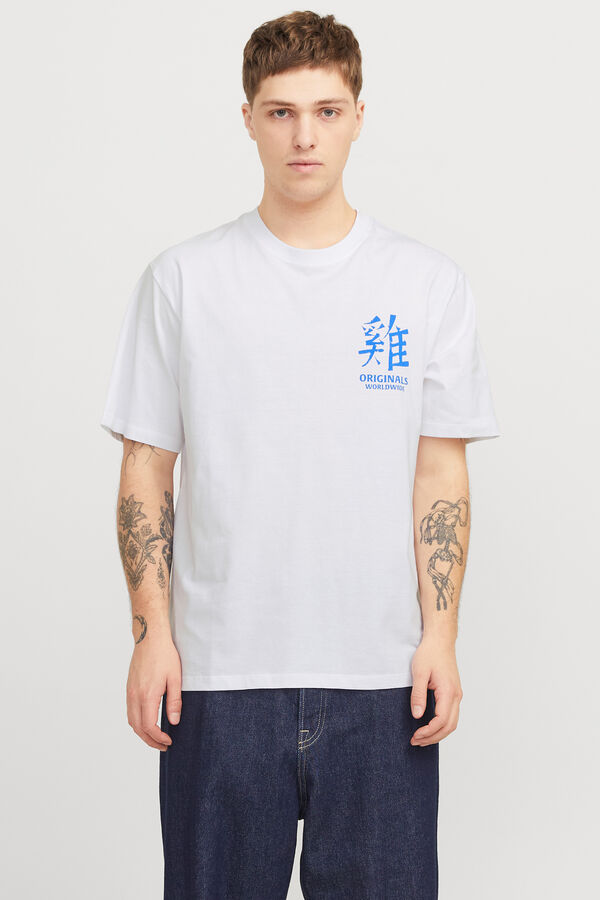 Jack & Jones Camiseta loose fit manga corta blanco