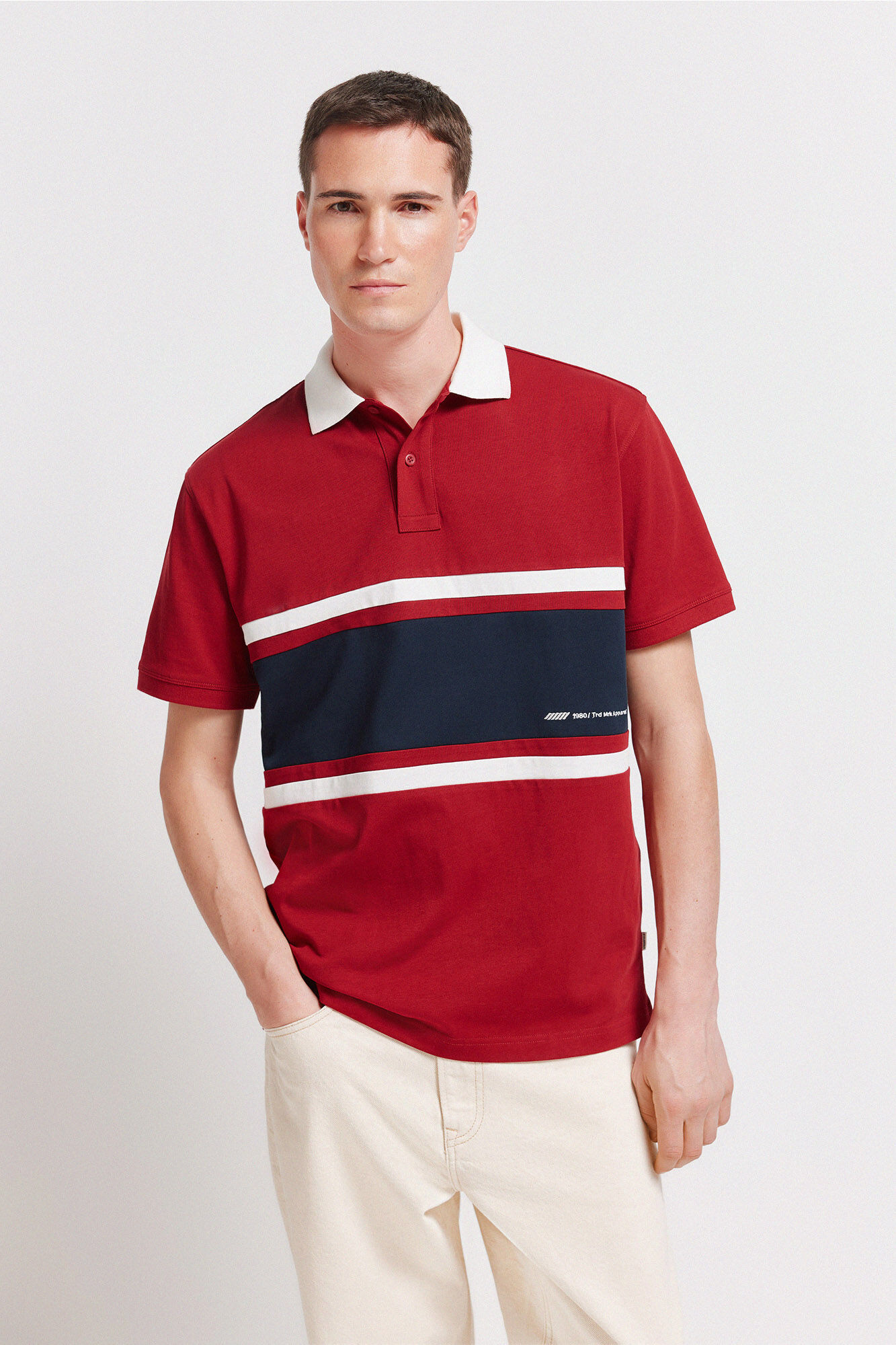 Springfield Piqu&eacute; sport positional regular fit polo