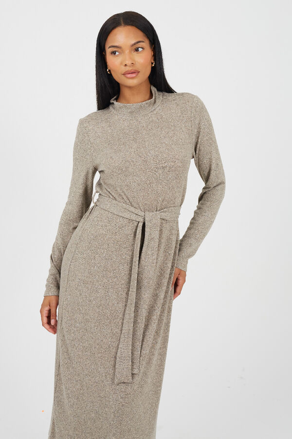 Brave Soul Vestido longo com cinto azul