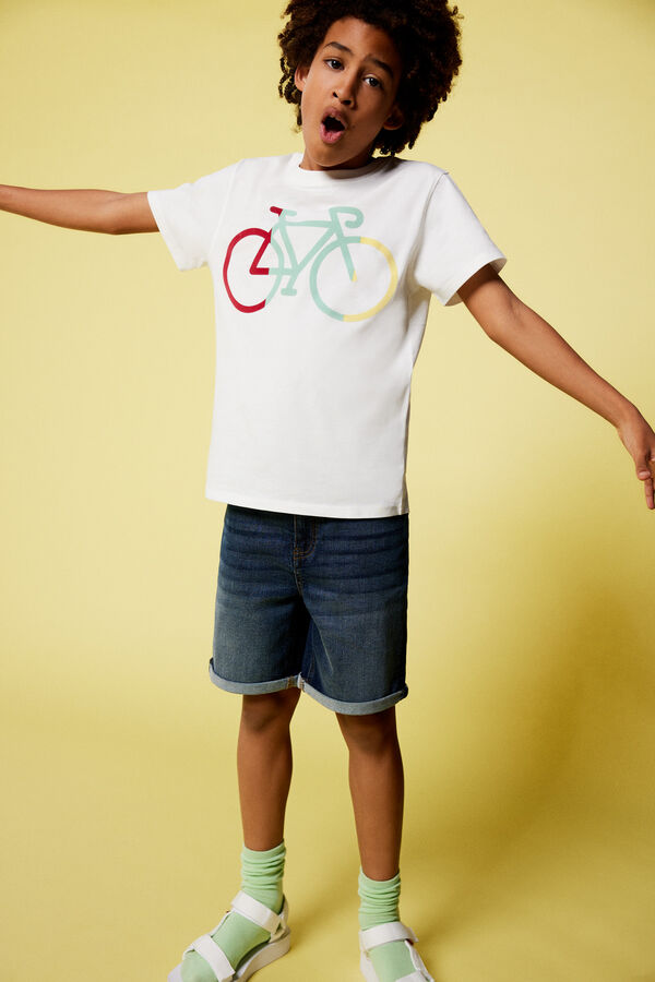 Springfield Camiseta bici niño marfil