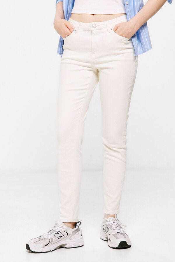 Springfield Slim cropped colour jeans print