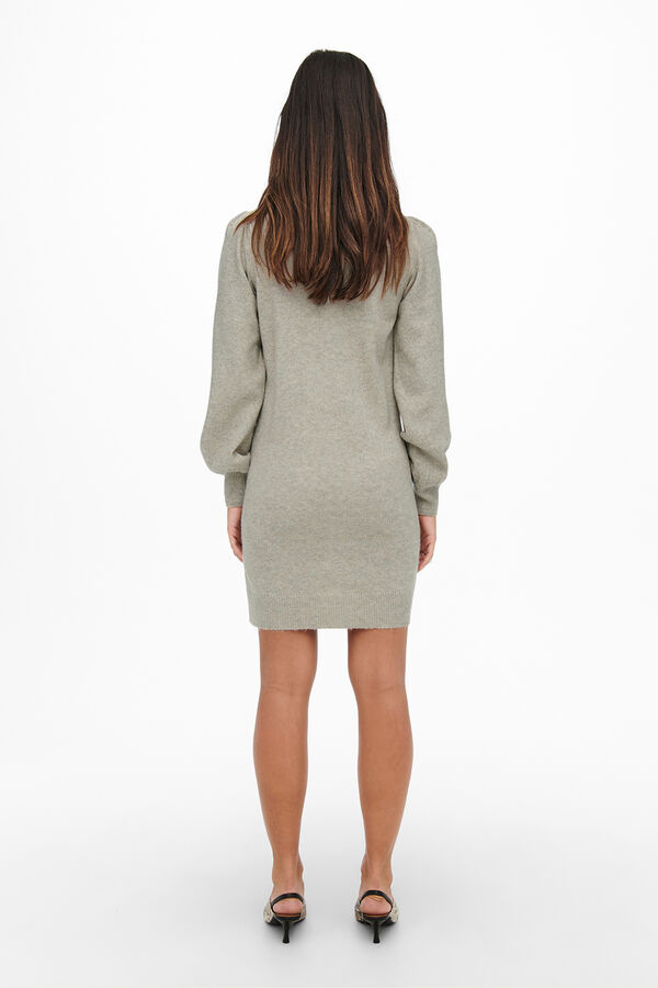 JDY Short jersey-knit short dress grey