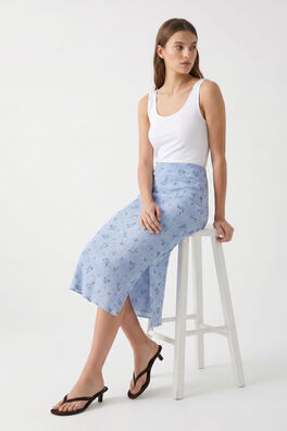 Falda midi estampada