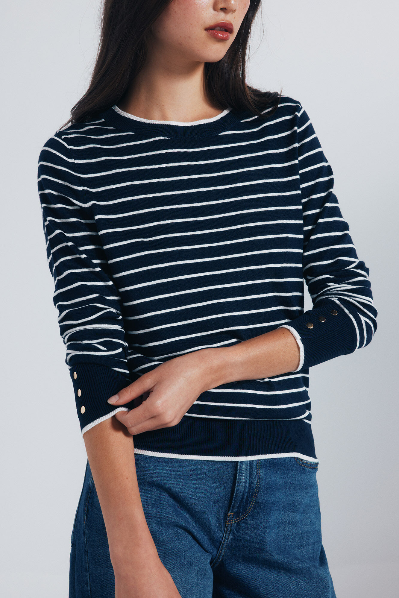 Springfield Fine jersey with buttons and cuffs