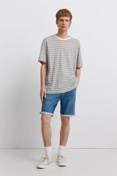 Springfield Bermuda vaquera en knit demim medio