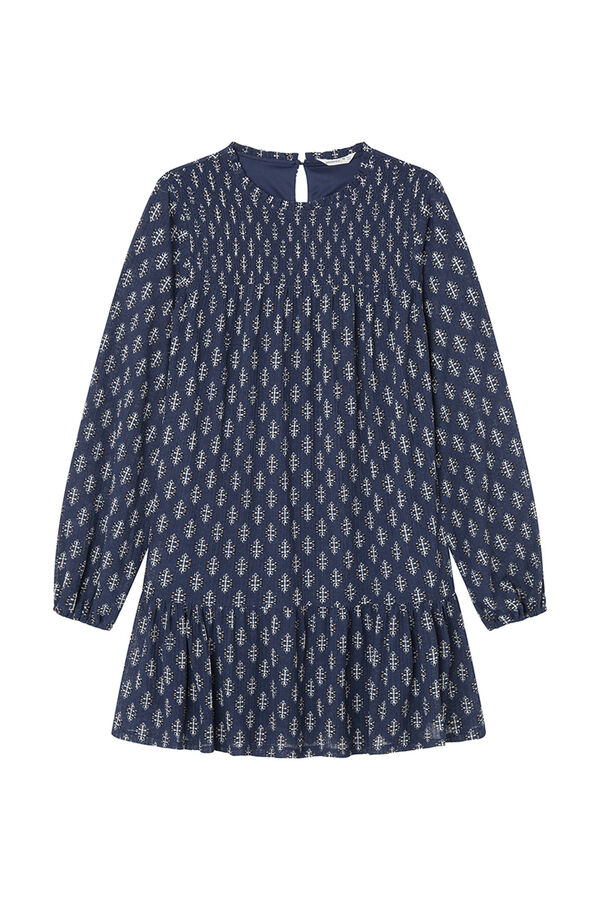 Springfield Short print tunic dress blue