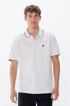 Springfield Regular-Fit-Poloshirt aus Piqué mit zweifarbigem Effekt grau