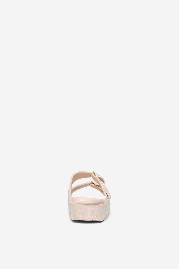 Only Glitter flat sandal rose