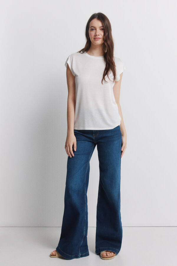 Springfield Osnovna majica sa nitnama Bež