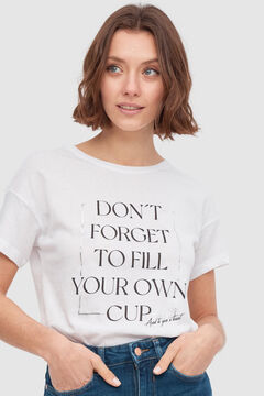 Springfield Slogan print T-shirt white