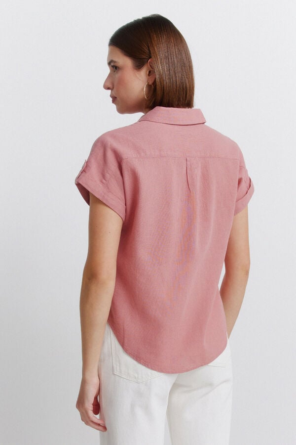 Springfield Cotton short sleeve shirt pink