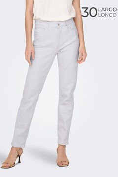 Springfield High-rise stretch jeans white