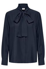 JDY Blusa manga larga lazo azul