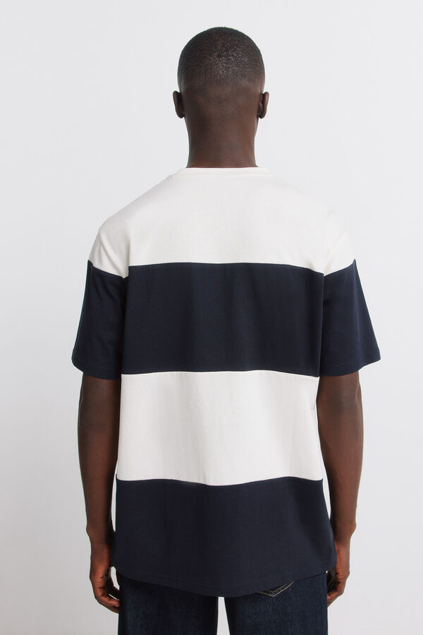 Springfield Colour block T-shirt white