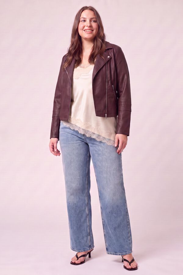 Only Carmakoma Plus size biker jacket printed