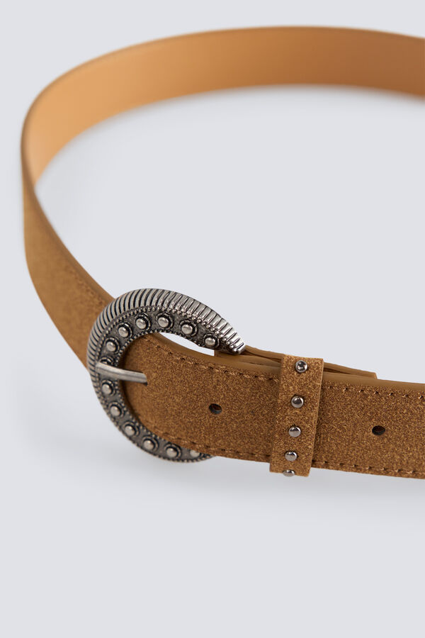 Springfield Ceinture &agrave; boucle textur&eacute;e nude