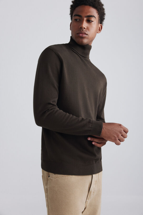 Springfield Funnel neck basic jumper nude