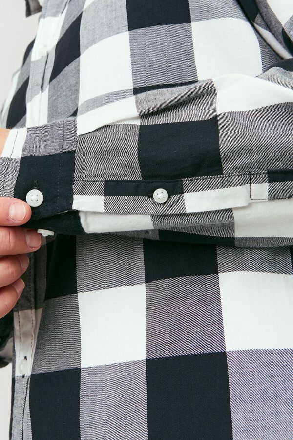 Jack & Jones Plaid slim fit shirt blanc