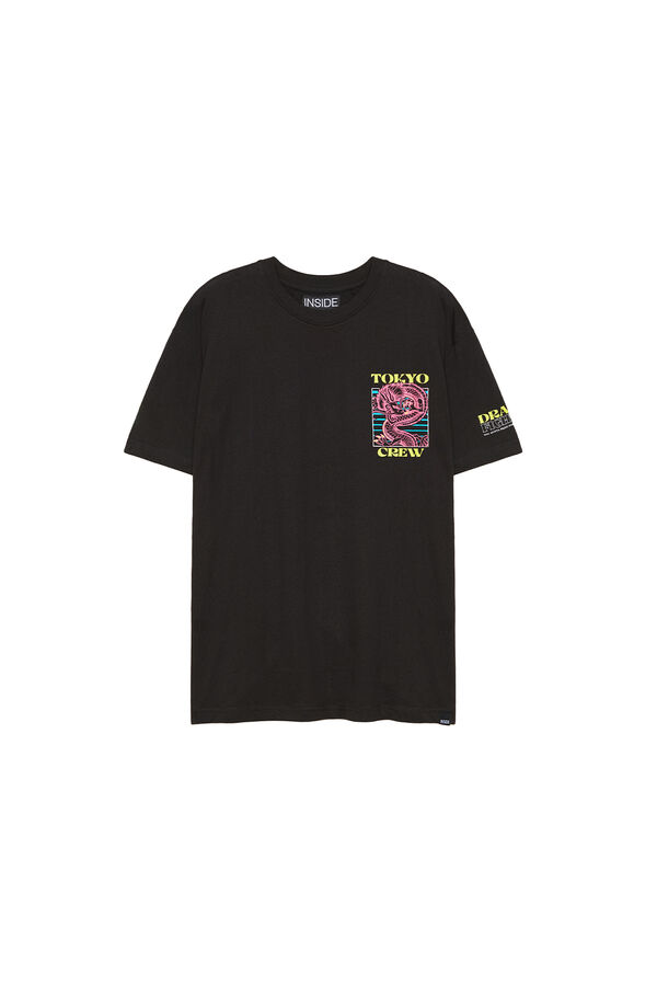 Springfield Camiseta Estampado Japo negro
