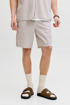 Jack & Jones Bermuda em seersucker de riscas