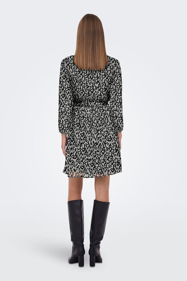 Only Short bow dress grey