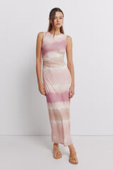 Springfield Mesh ruched dress white