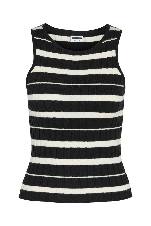 Springfield Jersey-knit sleeveless top black
