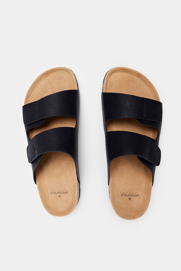 Springfield Sandal with double velcro strap black