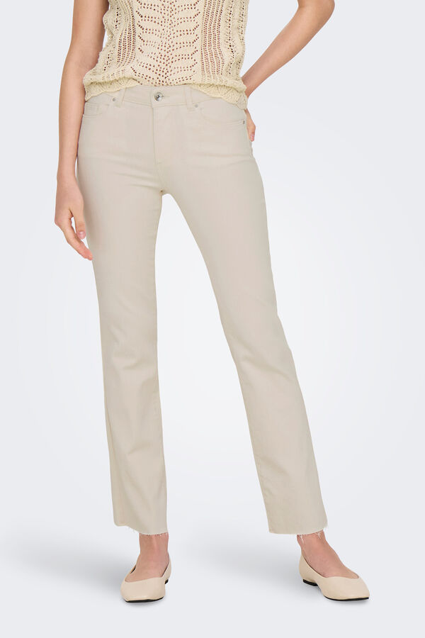 Only Flared crop jeans pink