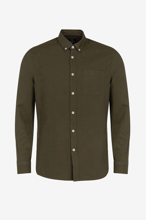 Springfield Regular fit Oxford shirt dark green