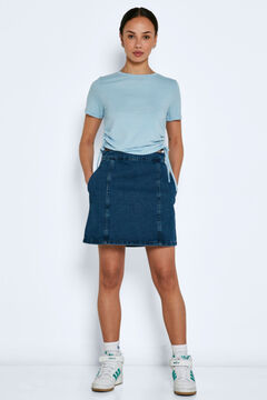 Springfield Short denim skirt bleuté