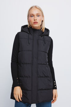 Springfield Chaleco capucha poli&eacute;ster reciclado negro