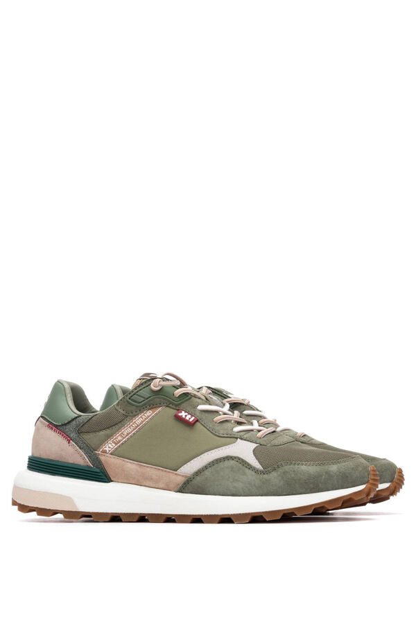 XTI Suede cushioning trainers beige