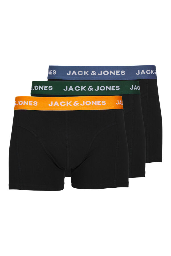 Springfield PLUS Pack of 3 black cotton boxers staklo-zelena
