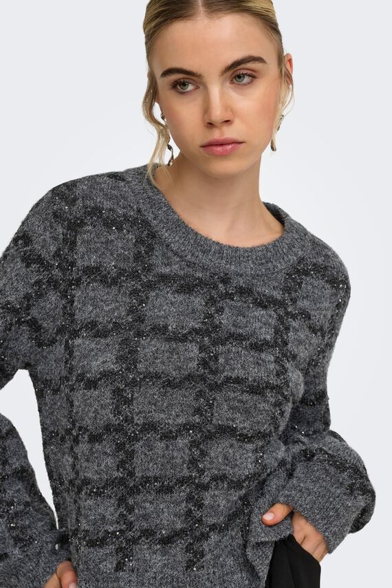 Jersey detalle glitter de cuello redondo