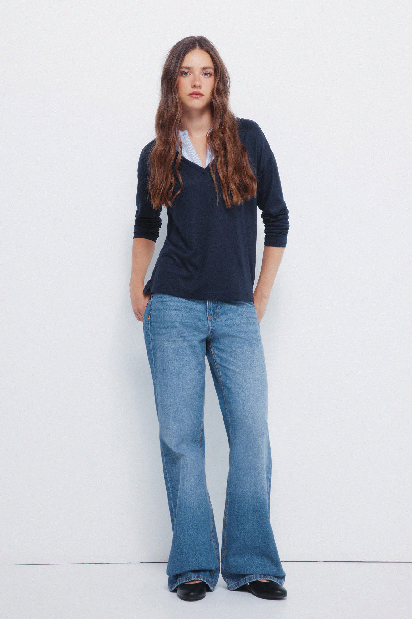 Springfield Combined neck T-shirt