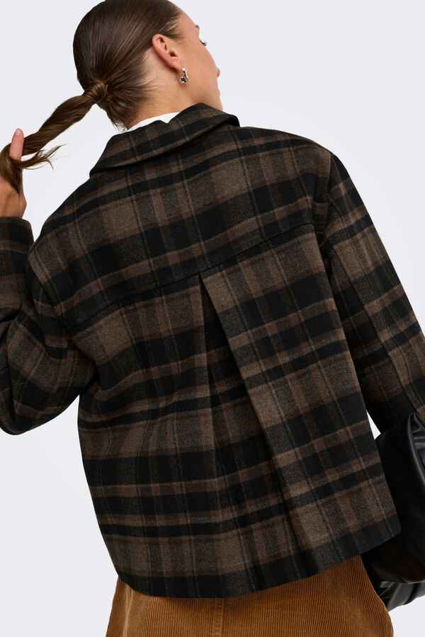 JDY Short cloth coat mink