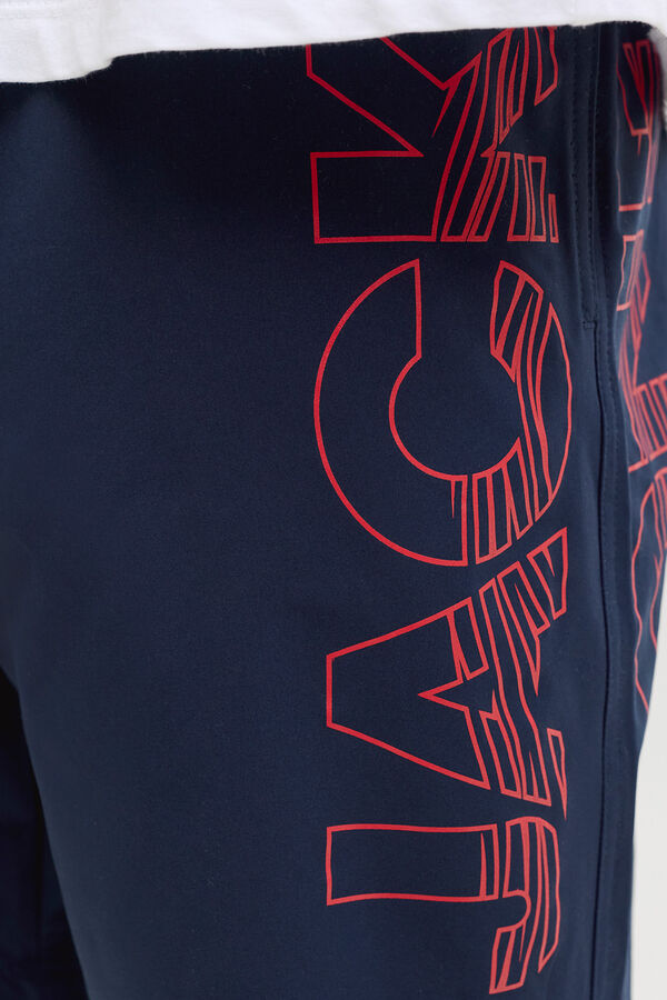 Jack & Jones PLUS Ba&ntilde;ador regular logo azul