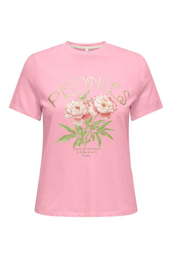 Only Front drawing T-shirt pink