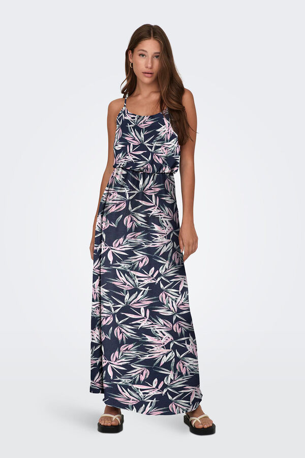 Springfield Strappy long printed dress Siva