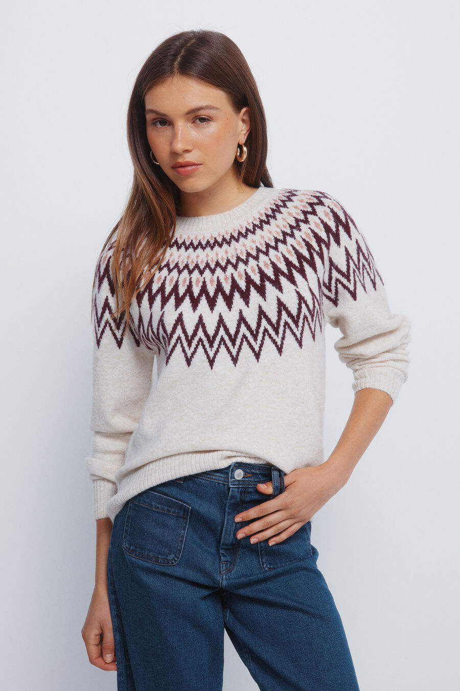 Jersey jacquard cenefas