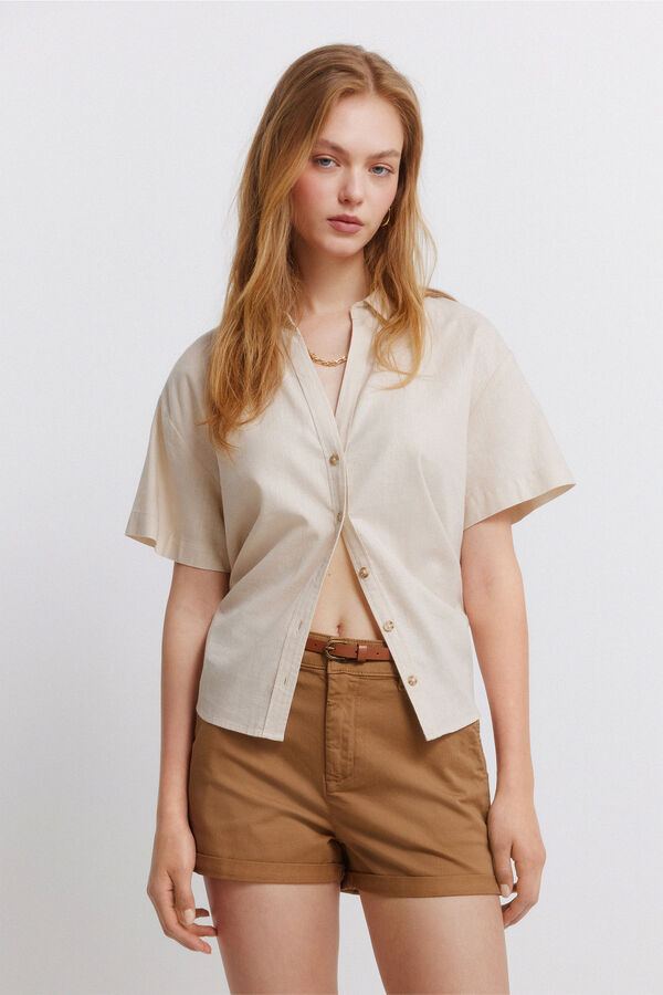 Springfield Cal&ccedil;&otilde;es chino em algod&atilde;o cru