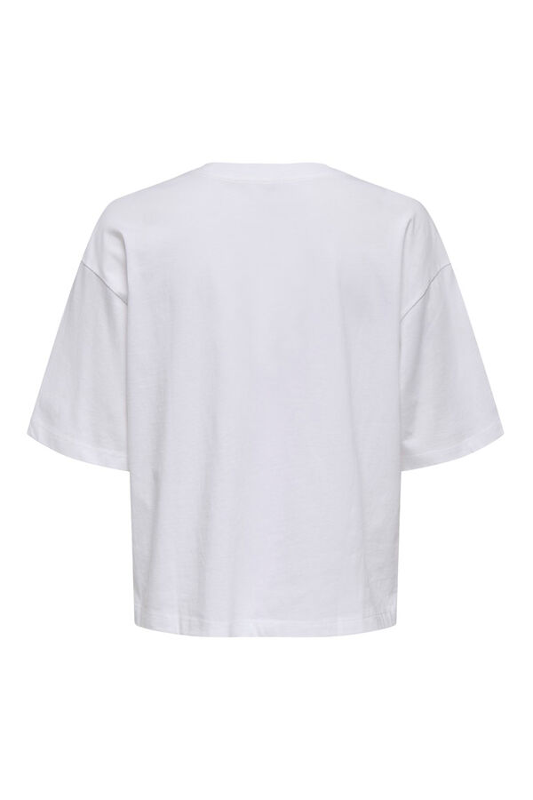 Only Camiseta dibujo frontal blanco